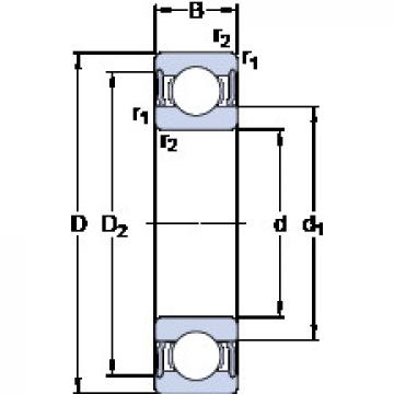 ตลับลูกปืน W 61813-2RS1 SKF