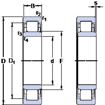 ตลับลูกปืน NU 1019 ML/C3VL0241 SKF