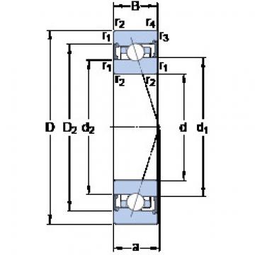 ตลับลูกปืน S71908 ACB/HCP4A SKF