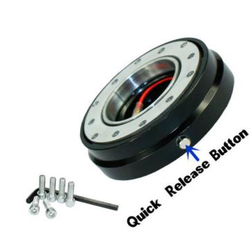 Universal Black Quick Release Kit Racing Steering Wheel 6 Hole Bolt Ball Bearing