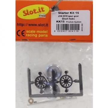 SLOT IT SIKK15 AXLE KIT-GEAR,WHEELS,BEARINGS,3/32 AXLE NEW I/32 SLOT CAR PART