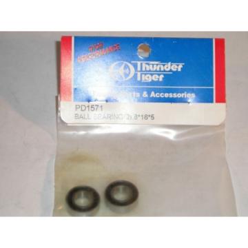 THUNDER TIGER R/C MODEL CAR PARTS PD1571 BALL BEARING (2) 8 16 5 NW Brand New