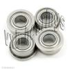 4 SLOT CAR Flanged Ceramic Ball Bearing 1/8&#034;x 1/4&#034;