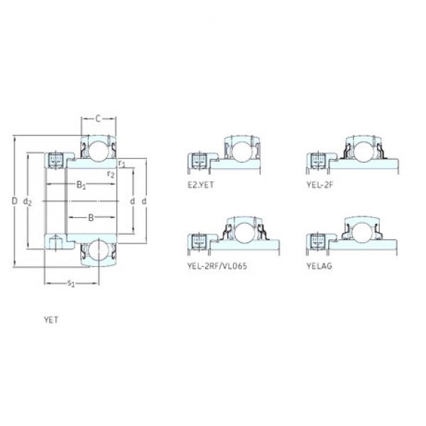 ตลับลูกปืน YEL207-2RF/VL065 SKF #1 image