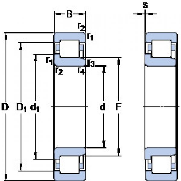 ตลับลูกปืน NJ 2244 ECML SKF #1 image