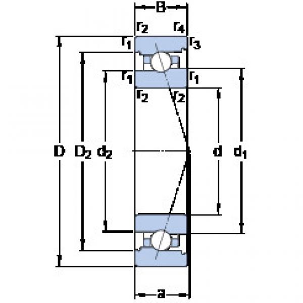 ตลับลูกปืน 7010 CB/P4A SKF #1 image