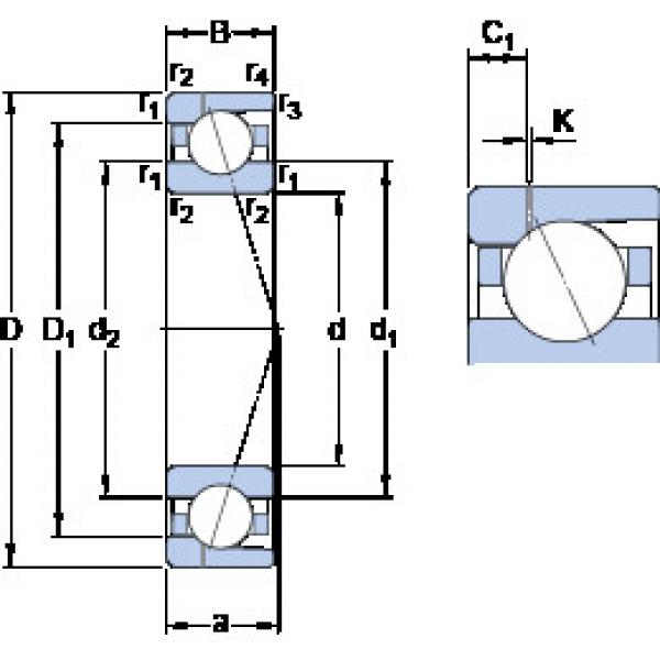 ตลับลูกปืน 7016 ACD/HCP4AH1 SKF #1 image