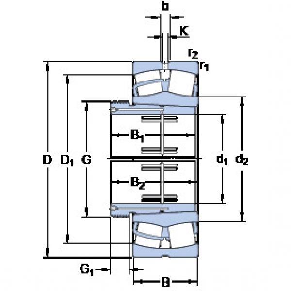 ตลับลูกปืน 23064 CCK/W33 + AOH 3064 G SKF #1 image