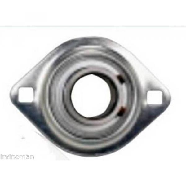 FHPFLZ205-25mm Bearing Flange Pressed Steel 2 Bolt 25mm Ball Bearings Rolling #2 image